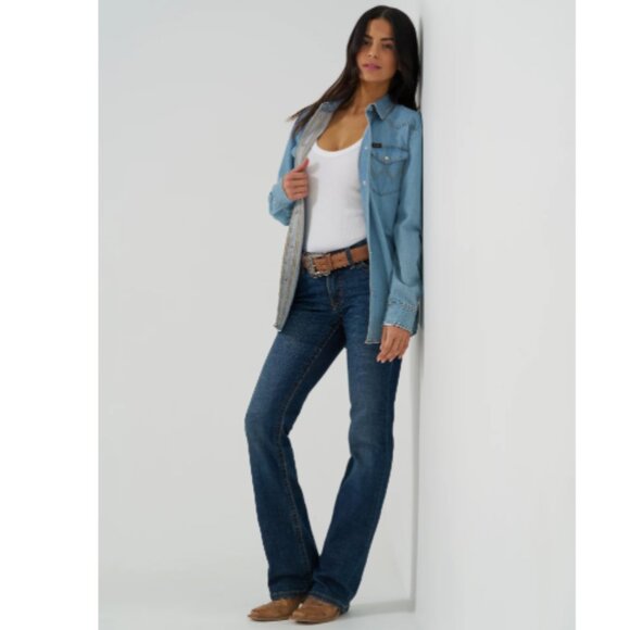 Women's Wrangler® Ultimate Riding Jean Willow Mid-Rise Bootcut Western Rodeo - Picture 4 of 15